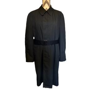 London Fog Main Men's Trench Coat Size 40 Short Removable Sherpa Lining Belt